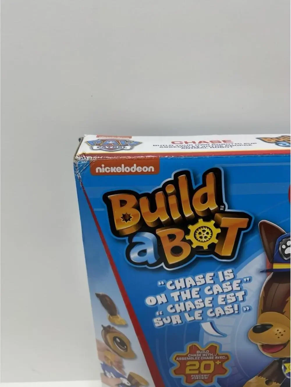 Build-A-Bot Paw Patrol Chase Motorized STEM Toy, Buildable Figure with Light-Up